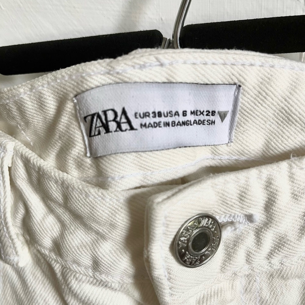 Zara Wide Leg White Jeans - Picture 5 of 5